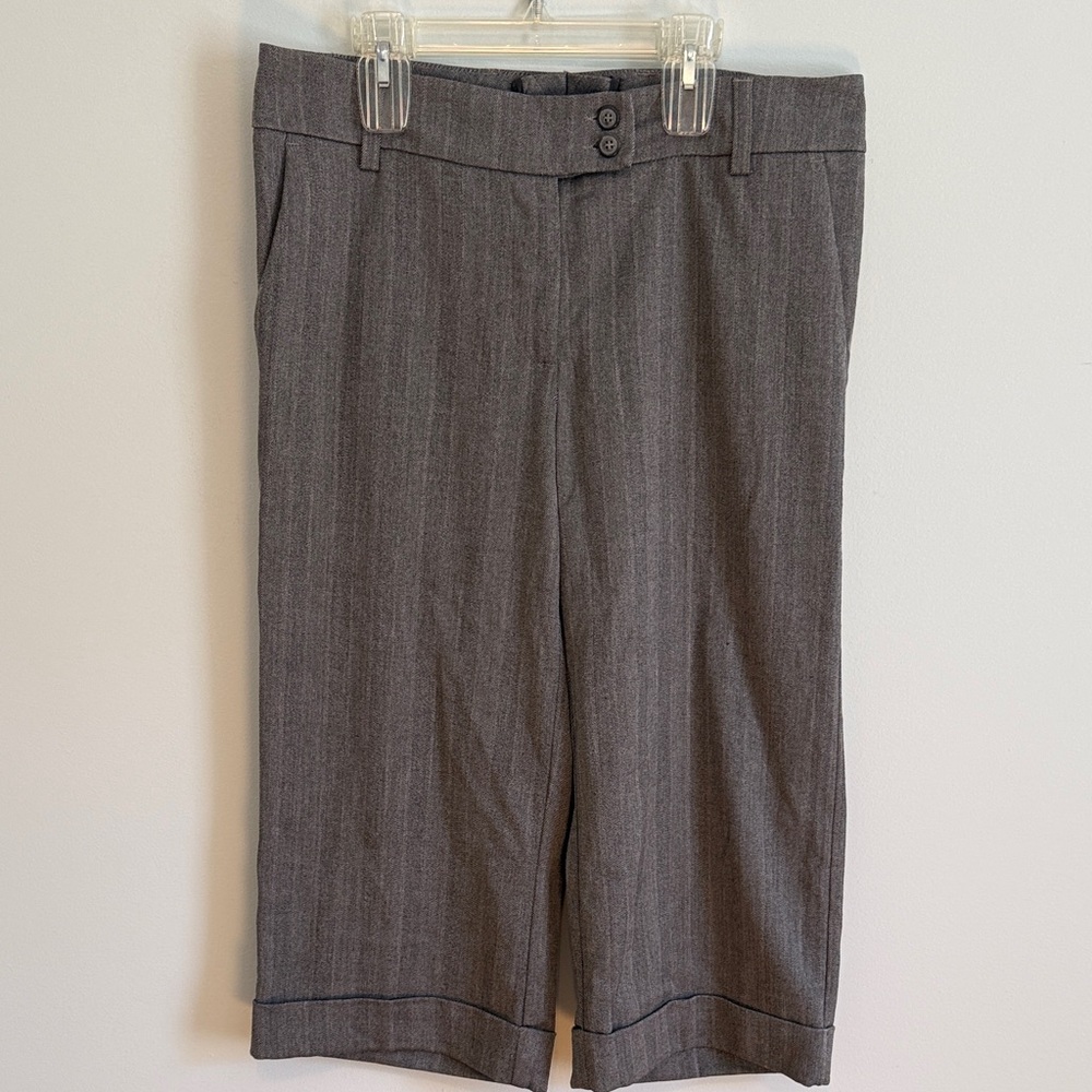 H&M Women’s Gray Pinstripe Bermuda Shorts